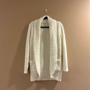 Large White Fluffy Cardigan
